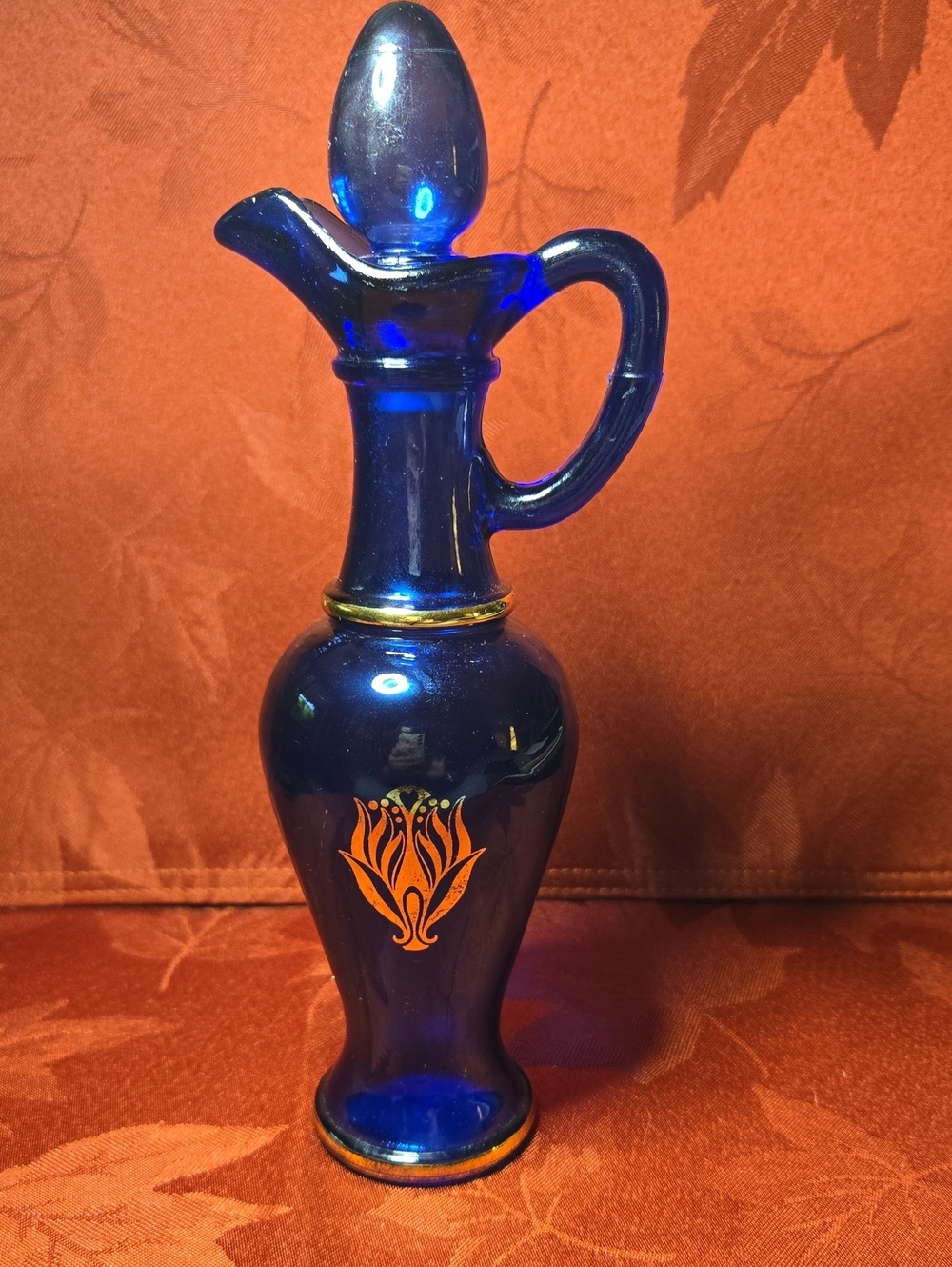 Avon Cobalt Blue Skin-So-Soft Bath Oil Bottle